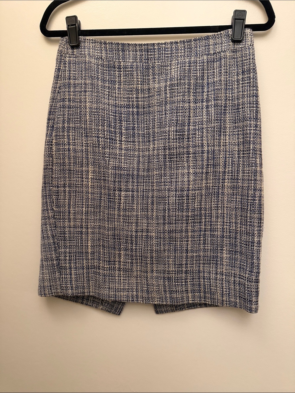 J.Crew Women’s Blue Tweed Pencil Skirt